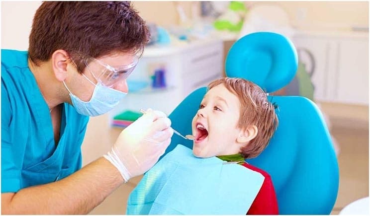Child at a gentle dental check-up at The Aesthetic Edge, Bangalore