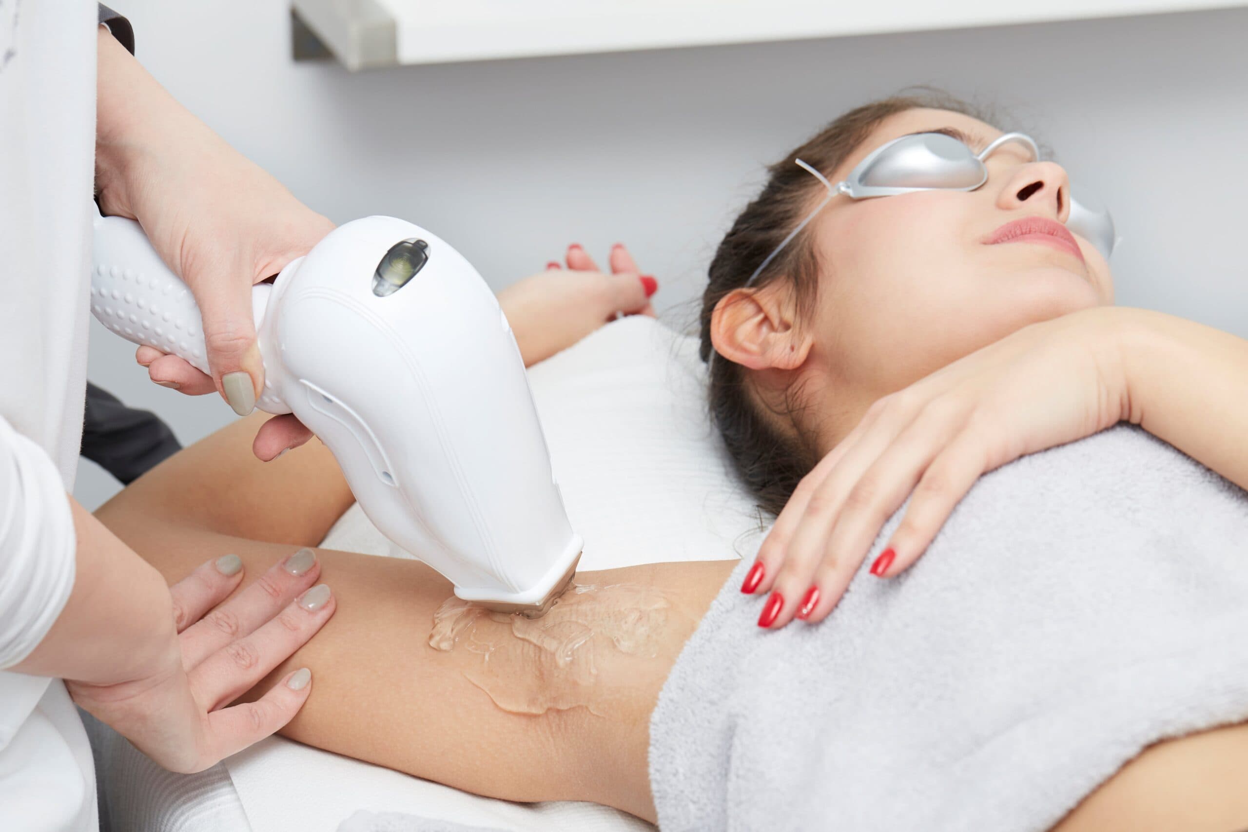 Laser hair reduction with an FDA-approved machine