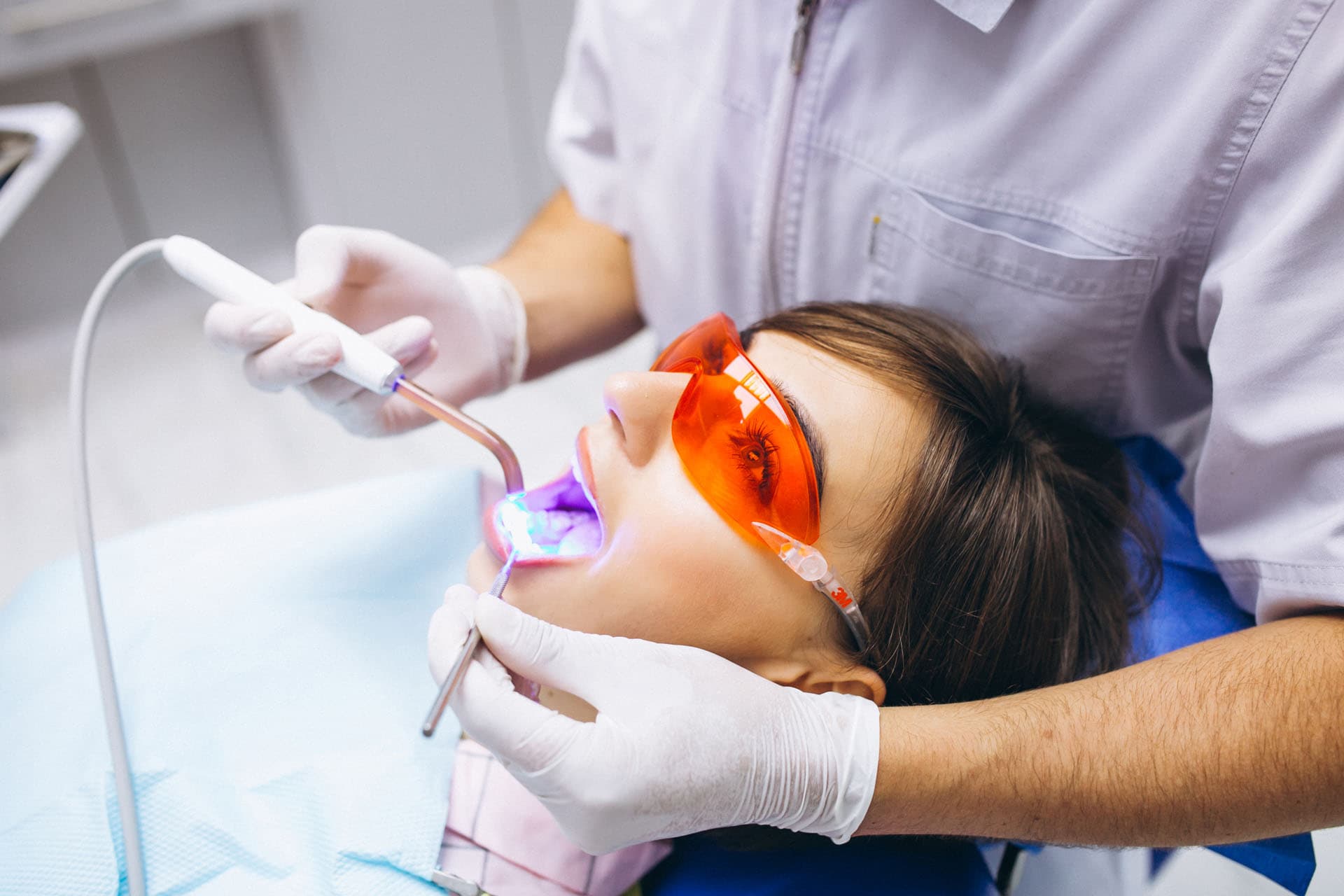 Laser dentistry session