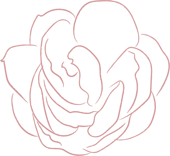 Pink outlined roseflower - The Aesthetic Edge